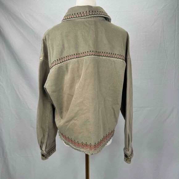 Zara Womens Embroidered Jacket Button Front Oversized Small Western Cowgirl NWOT - Picture 7 of 15
